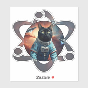 Space Cat Science Sticker