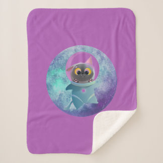 Space Cat Sherpa Deken