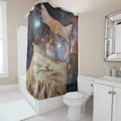 Space Cat Shower Curtain Douchegordijn (In situ)