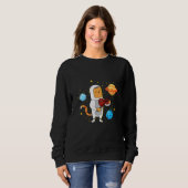 Space Cat spelen viool Trui (Voorkant volledig)