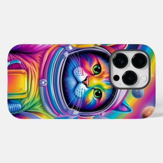 Space Cat Telefoon Case (Achterkant (horizontaal))