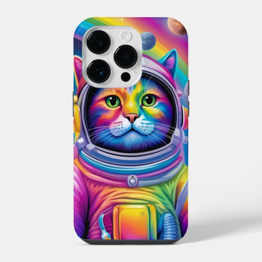 Space Cat Telefoon Case iPhone Hoesje (Achterkant)