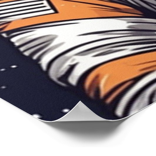 Space Cat Wall Art, Astronaut Cat Digitale Kunst Poster (Hoek)