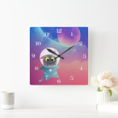 Space Cat Wall Kinder klok (Huis)