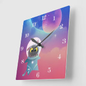 Space Cat Wall Kinder klok (Hoek)