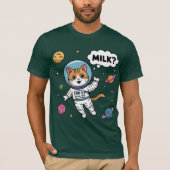 Space Cat wil melk! T-shirt (Voorkant)