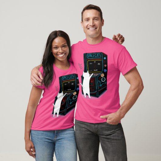 Space Cats Pew Pew Pew T-shirt (Unisex)