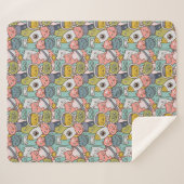 Space Cats Sherpa Blanket Deken (Voorkant (horizontaal))