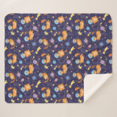 Space Cats Sherpa Blanket Deken (Voorkant (horizontaal))