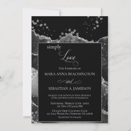 ** Space Celestial Galaxy Cosmos Nebula bruiloft Kaart (Achterkant)