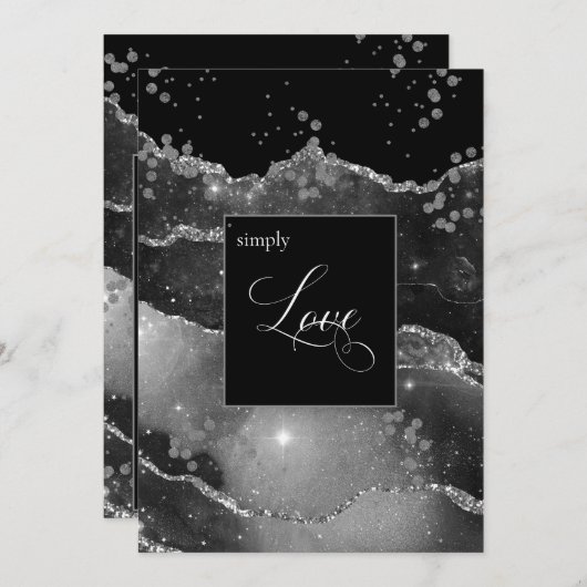 ** Space Celestial Galaxy Cosmos Nebula bruiloft Kaart (Voorkant / Achterkant)