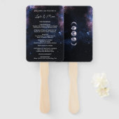 Space Celestial Mystical Sterrennacht Wedding Handwaaier (Voorkant en achterkant)