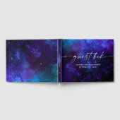 Space Celestial Wedding | Elegant Galaxy Cosmic Gastenboek (Volledig)
