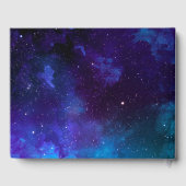 Space Celestial Wedding | Elegant Galaxy Cosmic Gastenboek (Achterkant)