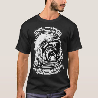 Space Chicken  astronauthelm T-shirt