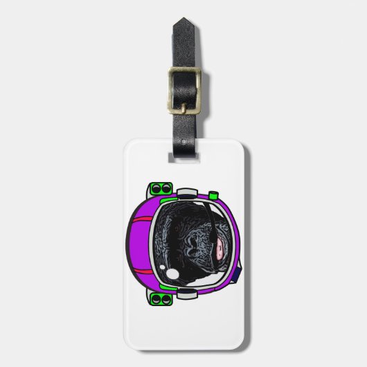 Space Chimp Bagagelabel (Voorkant verticaal)