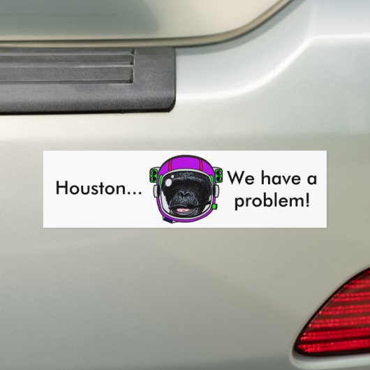 Space Chimp Bumpersticker (Op auto)