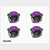 Space Chimp Rechthoekige Sticker (Vel)