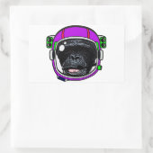 Space Chimp Rechthoekige Sticker (Tas)