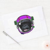 Space Chimp Rechthoekige Sticker (Envelop)