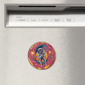Space Chimp - Retro Sci-Fi Astronaut Magneet (Insitu (Vaatwasser))