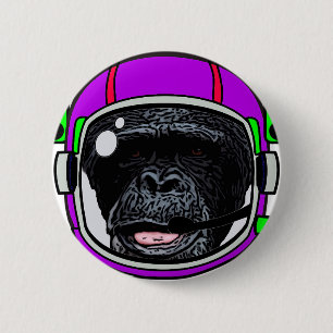 Space Chimp Ronde Button 5,7 Cm