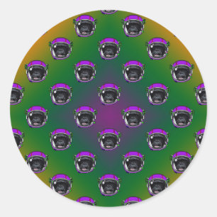 Space Chimp Ronde Sticker