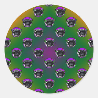 Space Chimp Ronde Sticker