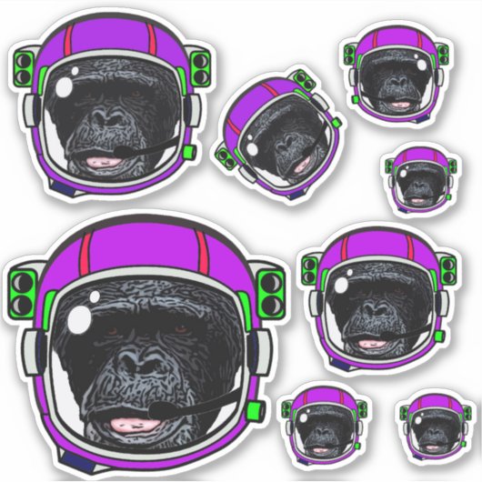 Space Chimp Sticker (Voorkant)