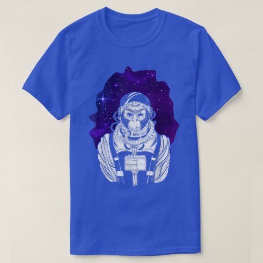 Space Chimpansee Galay Monkey Astronaut T-shirt (Design voorkant)