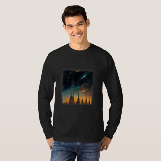 Space City Artwork T-shirt (Voorkant volledig)
