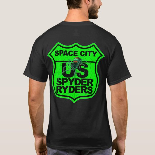 Space City Chapter - Logo 2-zijdig groen T-shirt (Achterkant)