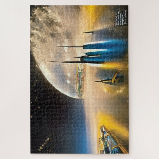 Space City Jigzaag Puzzle Legpuzzel (Verticaal)