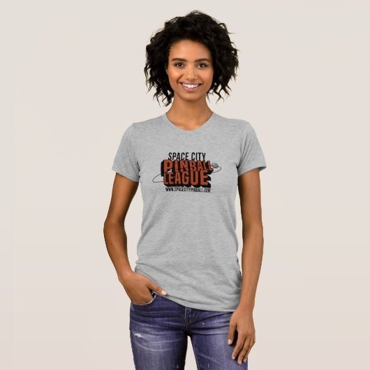 Space City Pinball League T-Shirt (vrouwen) (Voorkant volledig)