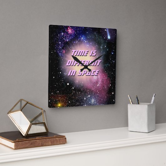 Space Clock Vierkante Klok (Kantoor)