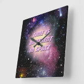 Space Clock Vierkante Klok (Hoek)