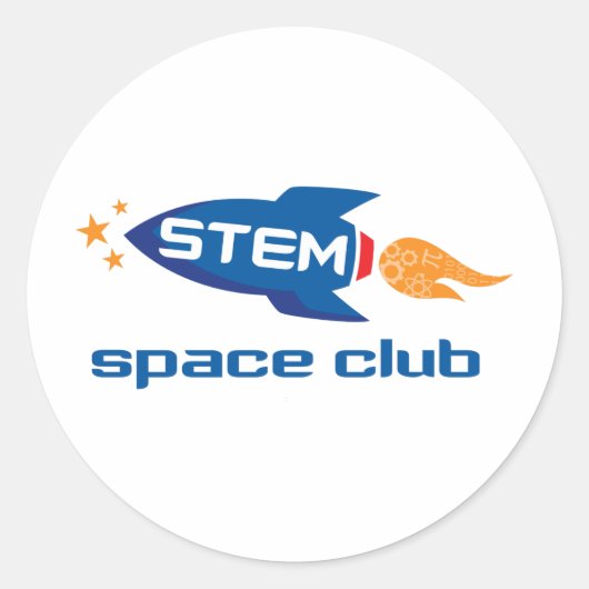 Space Club-Sticker Ronde Sticker (Voorkant)
