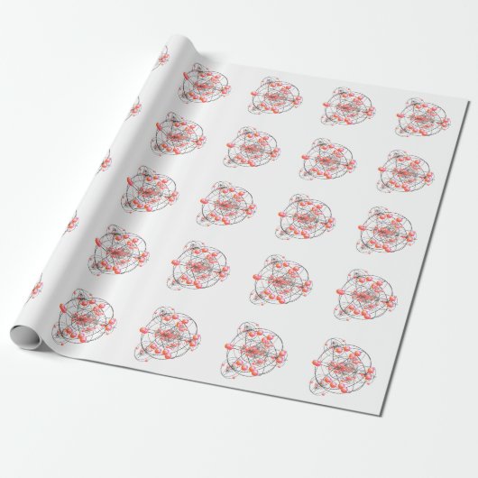 Space Cluster Designer Inpakpapier (Uitgerold)