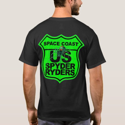 Space Coast Chapter - Logo 2-zijdig groen T-shirt (Achterkant)