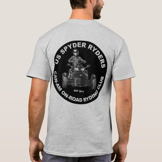 Space Coast Chapter - Ronde Zwarte T-shirt (Achterkant)