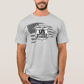 Space Coast Chapter - Tattered Flag BW T-shirt (Voorkant)
