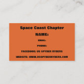 Space Coast Chapter - Visitekaartjes 3 (Achterkant)