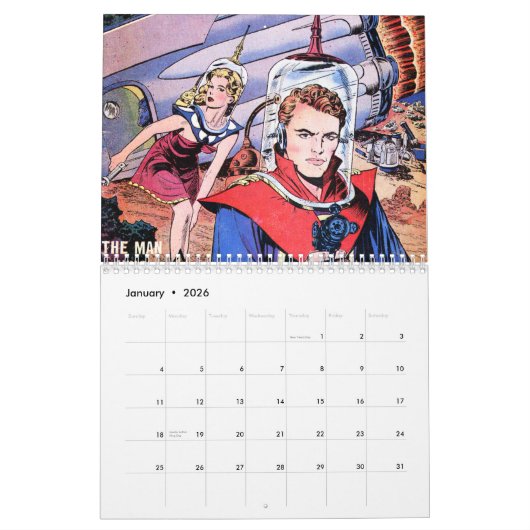 Space Comics 2014 Calendar Kalender (Jan 2026)
