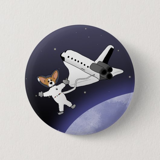 Space Corgis Button (Voorkant)