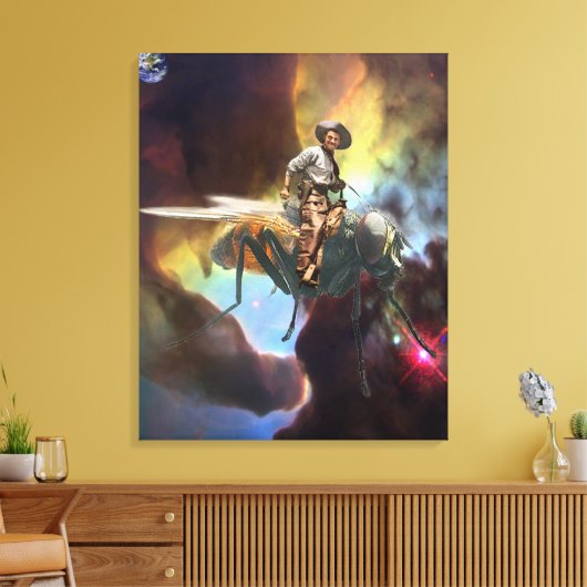 Space Cowboy Canvas Afdruk (Insitu (Woonkamer))
