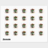 Space Cowboy Funny Alien Ronde Sticker (Vel)