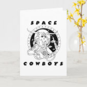 Space Cowboys Wenskaart Kaart (Gele Bloem)