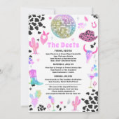 Space Cowgirl Bachelorette Weekend Itinerary Kaart (Achterkant)