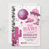 Space Cowgirl Birthday Party Kaart (Voorkant)