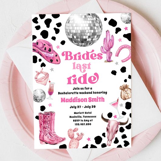 Space Cowgirl Disco Rodeo Meidenavond Kaart